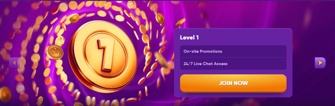 Start VIP journey at level one with perks
