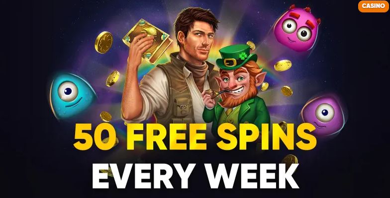 Get fifty free spins every week at casino